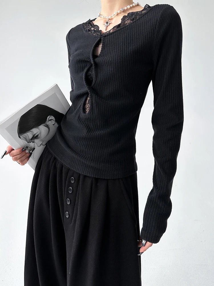 

Ele ort Sve Женская футболка Base irt Inner Wear Long Sve Осень Зима Faion Sense Универсальный топ Sli