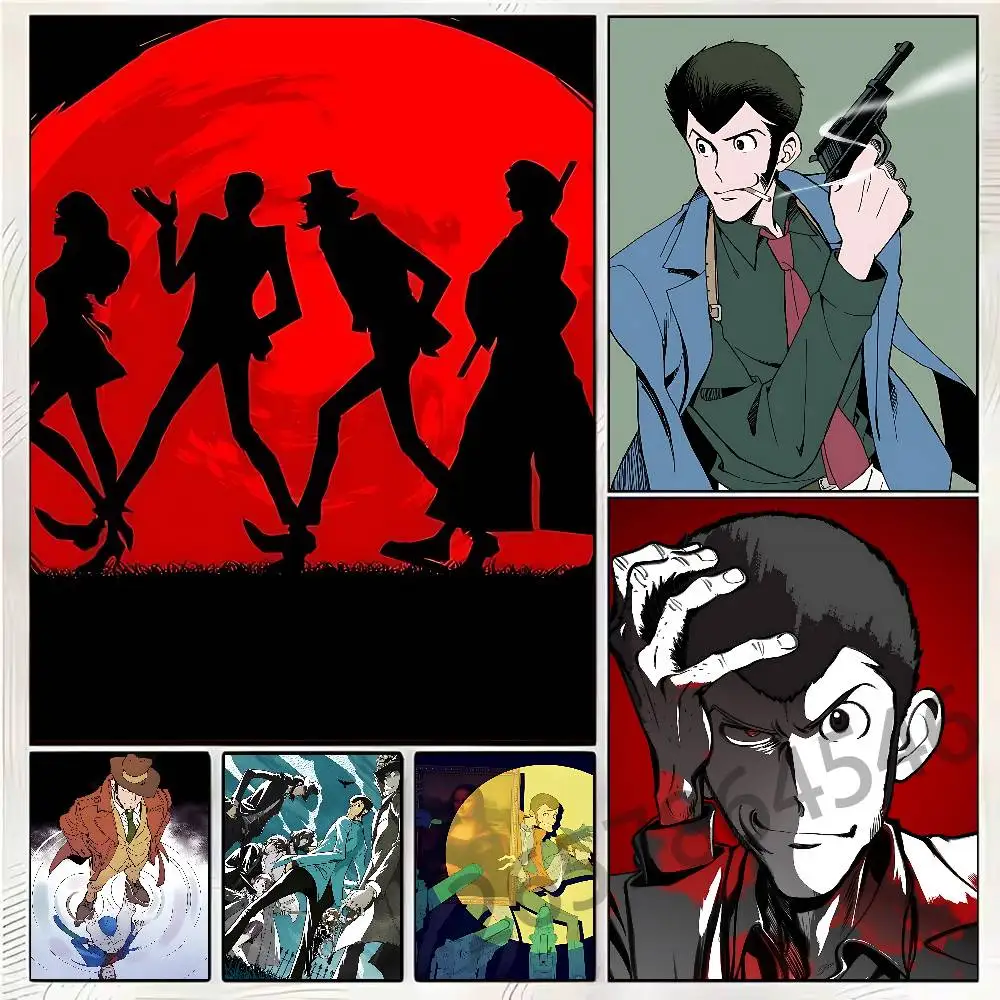 A-Arsene L-Lupin III Poster Self-adhesive Art Waterproof Paper Sticker Coffee House Bar Room Wall Decor