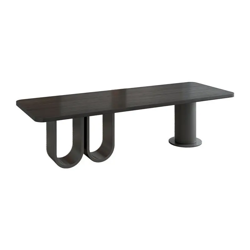 Office boss desk, modern simple office solid wood computer desk workbench, light luxury and high-end sense