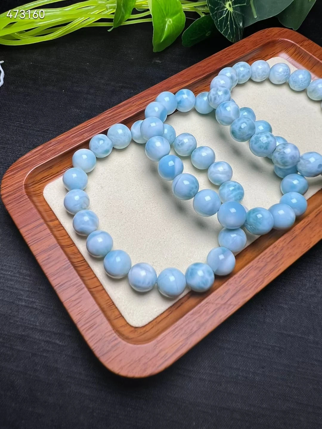 Natural Blue Larimar Gemstone Round Beads Bracelet 8mm Water Pattern Jewelry Stone Larimar Women Men AAAAAAA