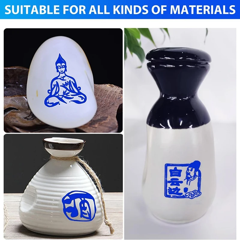 ABJI-4 Pieces Engraving Marking Paper Color Marking Paper Tape Scraper For Fiber Marking And Engraving Ceramic Glass