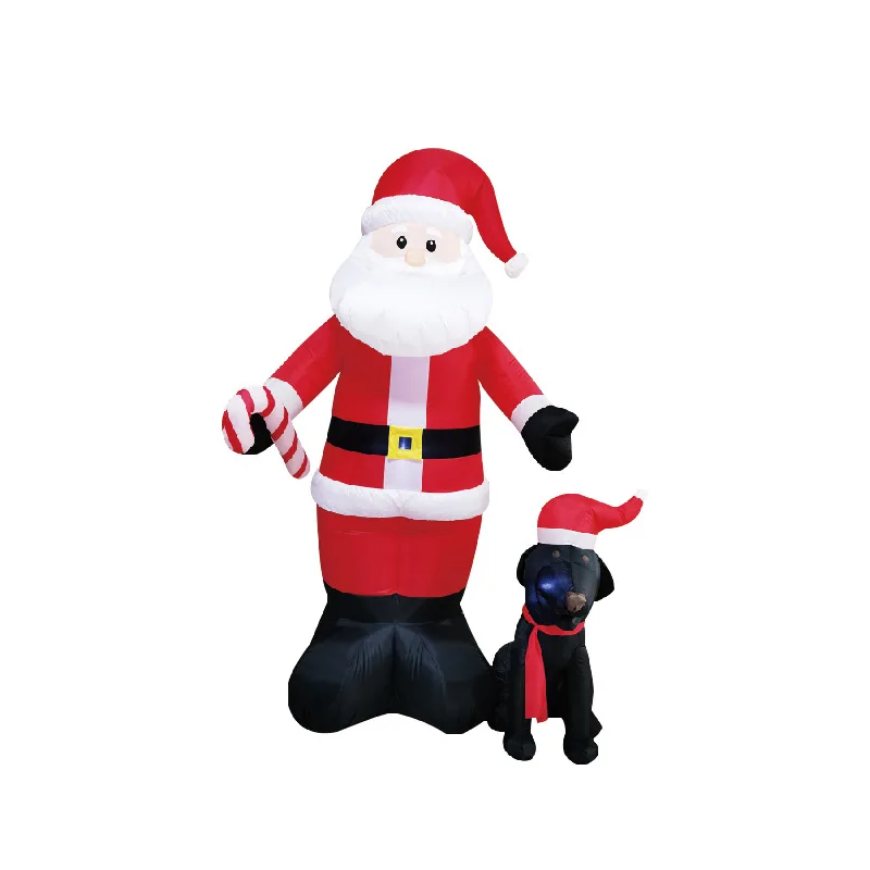 

Christmas Ornament Inflatable Santa Candy Cane with Puppy Light Air Mold
