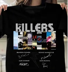 Rare The Killers Band Cotton Gift For Fan Black S-2345XL Unisex T-Shirt