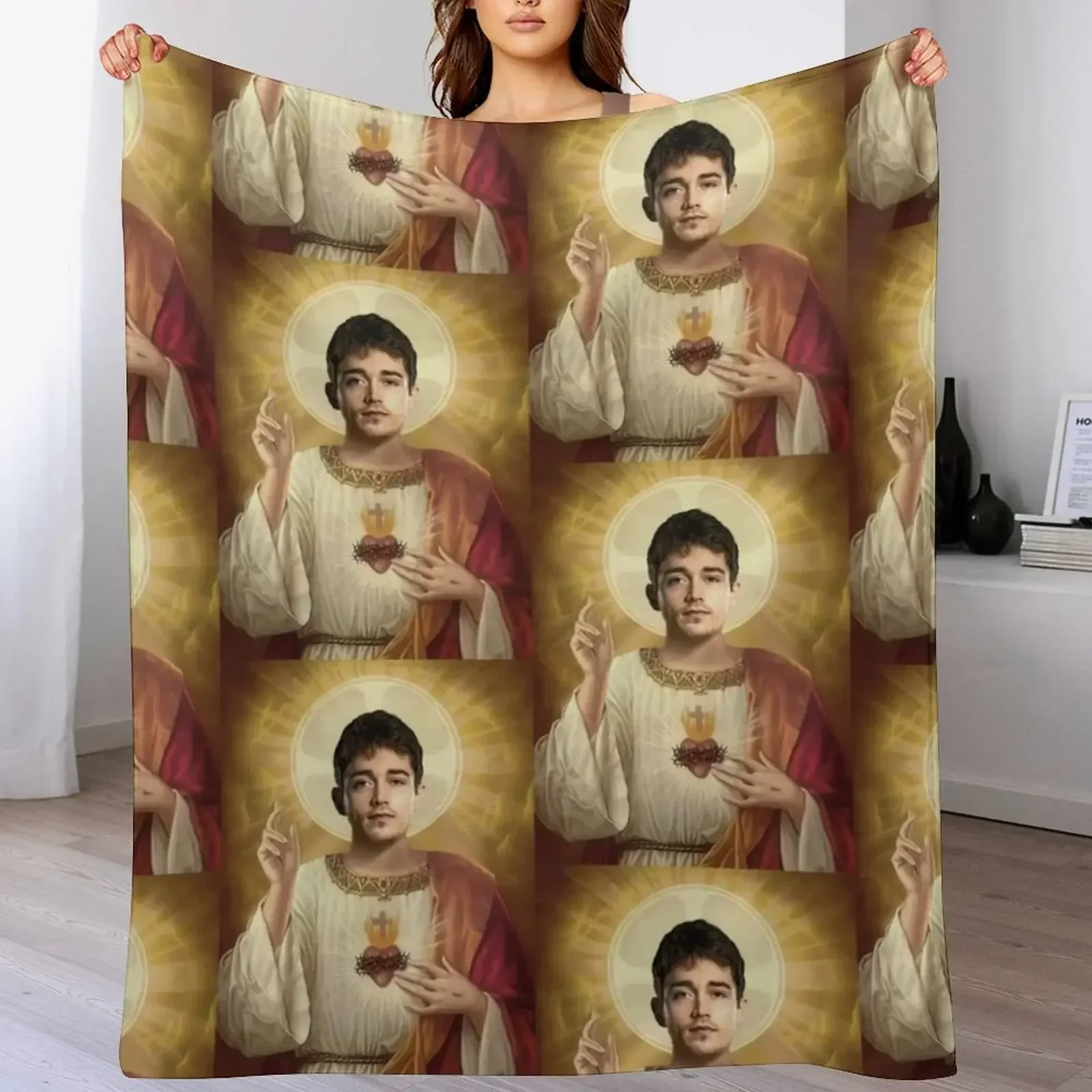 تشارلز لوكليرك يسوع رمي بطانية المعزي غرفة النوم أساسيات البطانيات #4