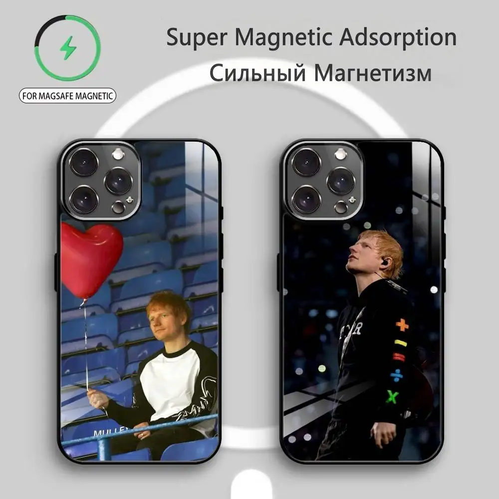 

S-Singer E-Ed Sheeran Phone Case For iPhone17,16,15,14,13,12,11 Plus,Pro Max Magnetic For Magsafe Wireless Charging