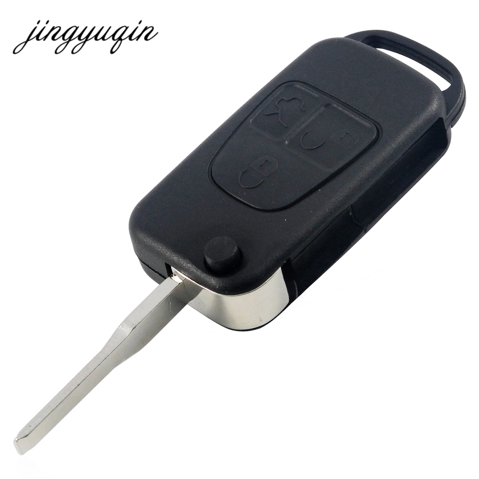 Jingyuqin Flip Pieghevole Chiave A Distanza Borsette HU64 Lama per MERCEDES BENZ ML SL SS 3 Pulsante Switchblade Auto Fob Caso No Logo