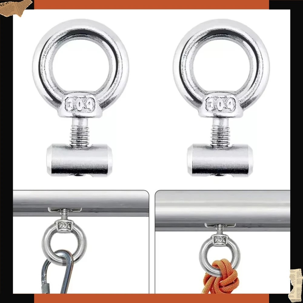 2pcs Lifting Eye Nuts 4mm Stainless Steel Awning Rail Stoppers Kayak Track Mount Tie Down Eyelet for Boat RV Caravan
