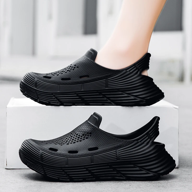 

Summer Sandals Men Beach Slipper Platform Soft Sole Waterproof Anti-Slip Sandals Water Shoes Outdoor Sport Hollow out Men Shoes