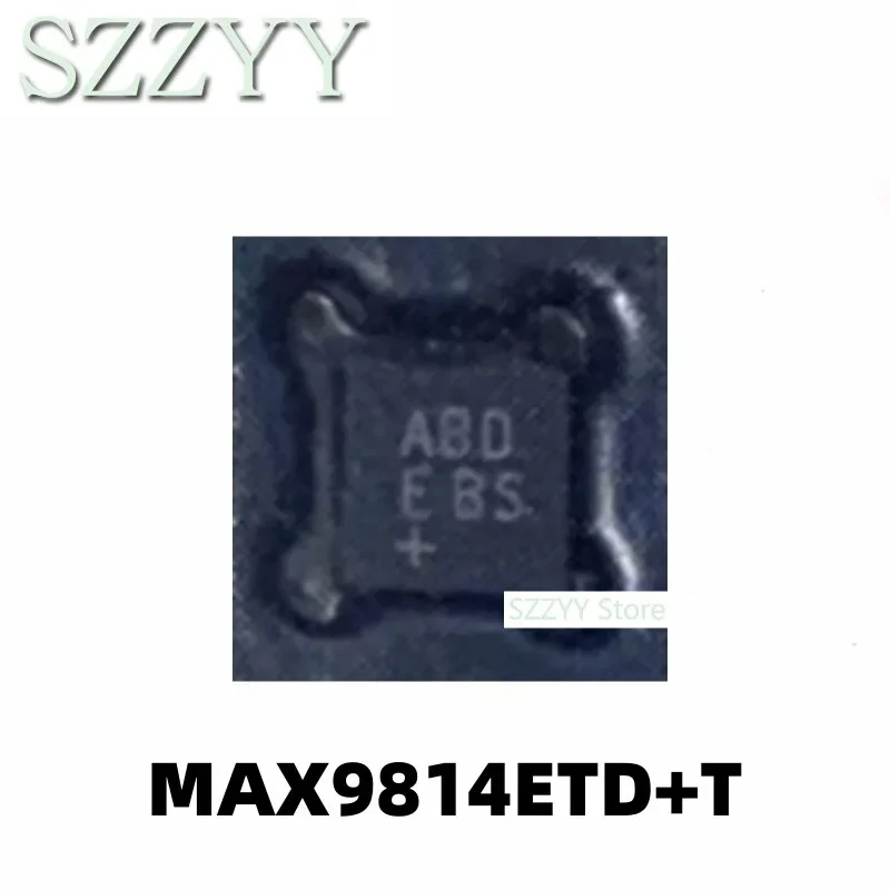 5PCS MAX9814ETD+T screen printed ABD QFN14 packaged audio power amplifier chip