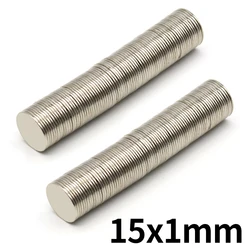 15mmX1mm magnes neodymowy N35 okrągły magnes stały NdFeB super silny magnetyczny dysk Imane 15x1