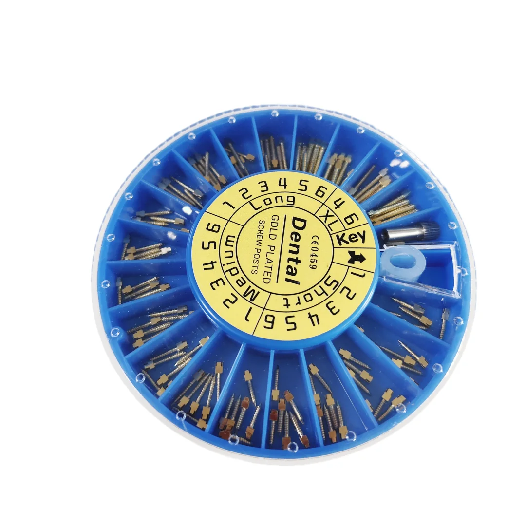 

120Pcs Dental Conical Screw Fiber Root Canal Posts Radiopaque Core Build-Up Dental Materials