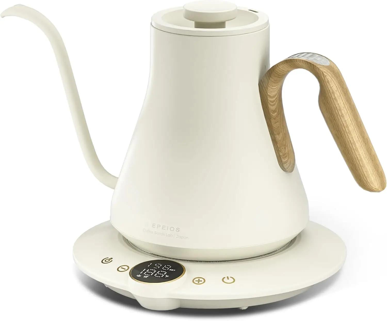 

Gooseneck Electric Kettle with ±1℉ Temperature Control, Quick Heating for Coffee and Tea, 0.9L Stainless Steel