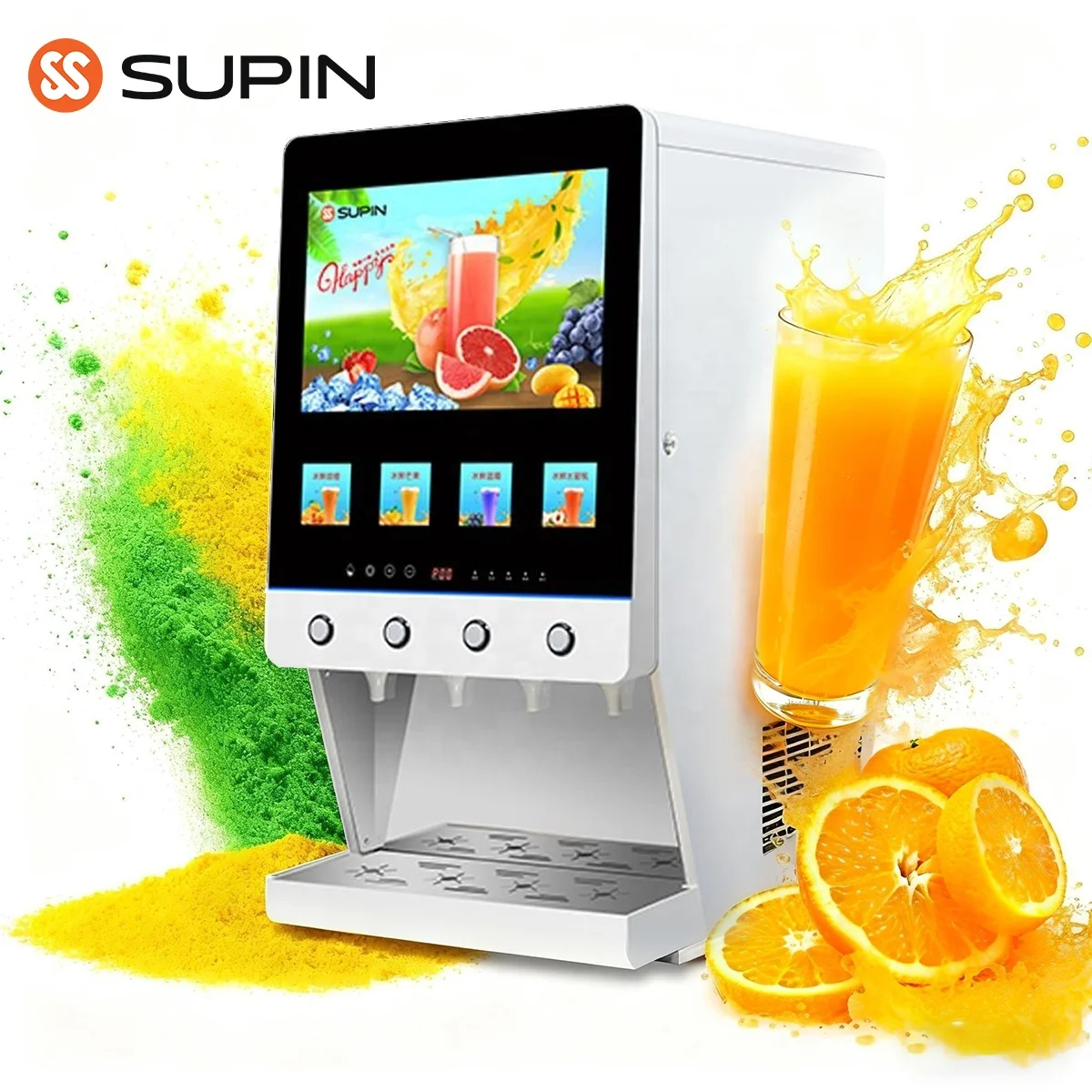 SUPIN J-40SC-T Fruit Pulp Syrup Water Mixer Commercial Intelligent Smart Automatic Cold Juice Machine