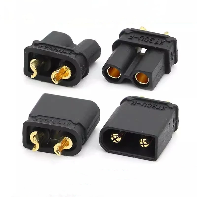 XT30U-M Male & XT30U-F Female Lithium Battery Plug Connector for RC Aircraft ESC Motor Charging Test Interface