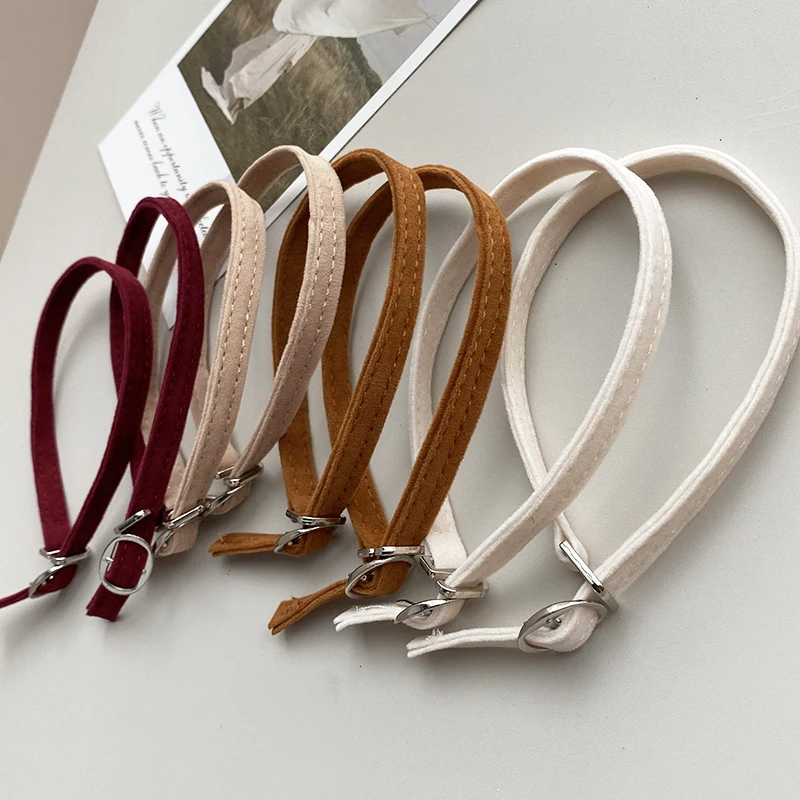 Anti-Loss Velvet Strap High Heels Buckle Shoe Laces Non-Slip Beige Fixed Strap Anti-Drop Heel Shoe Accessories by Yixiazi