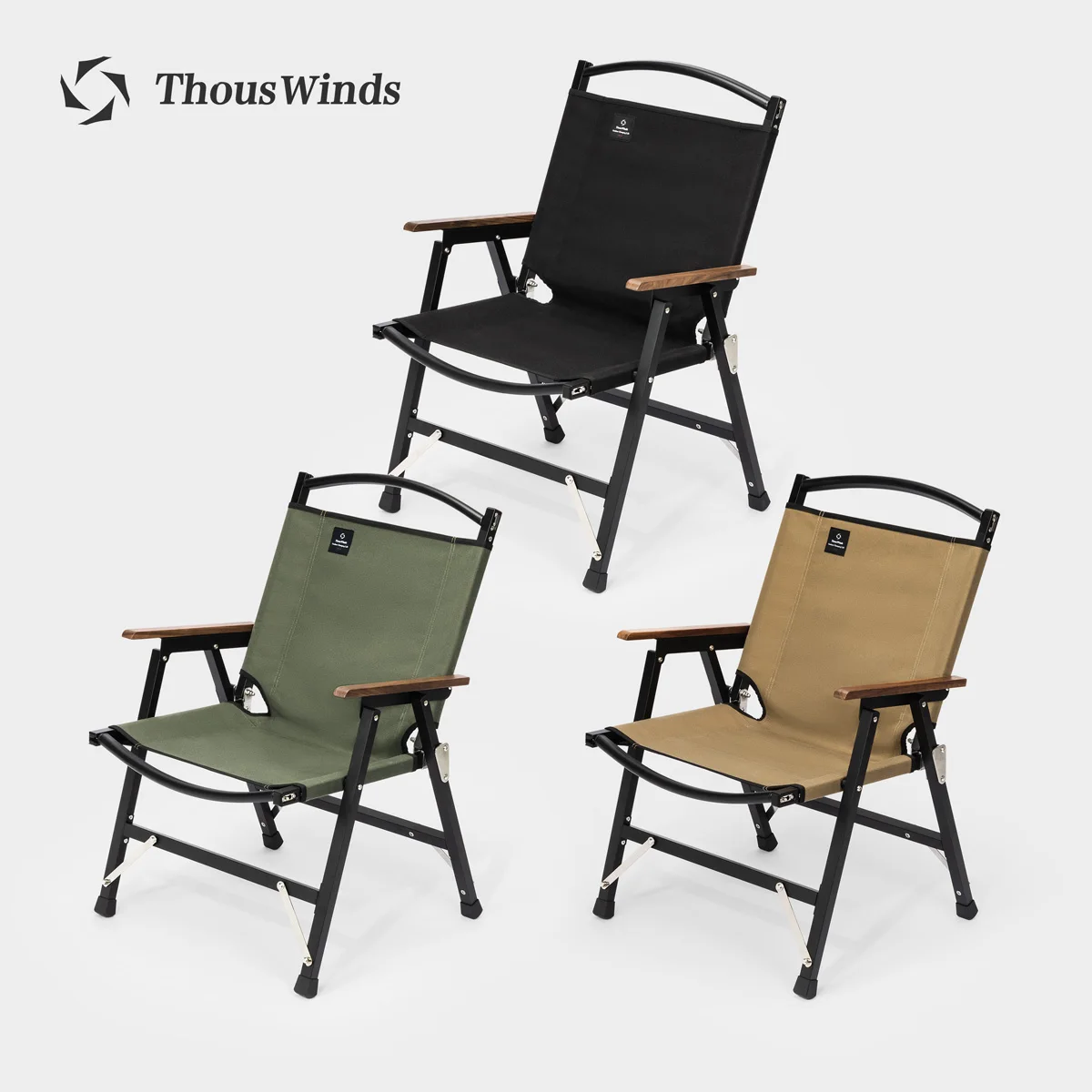 Thous Winds Aluminum Alloy Foldable Camping Chair Lightweight Outdoor Kermit Chair Picnic Camping Supplies