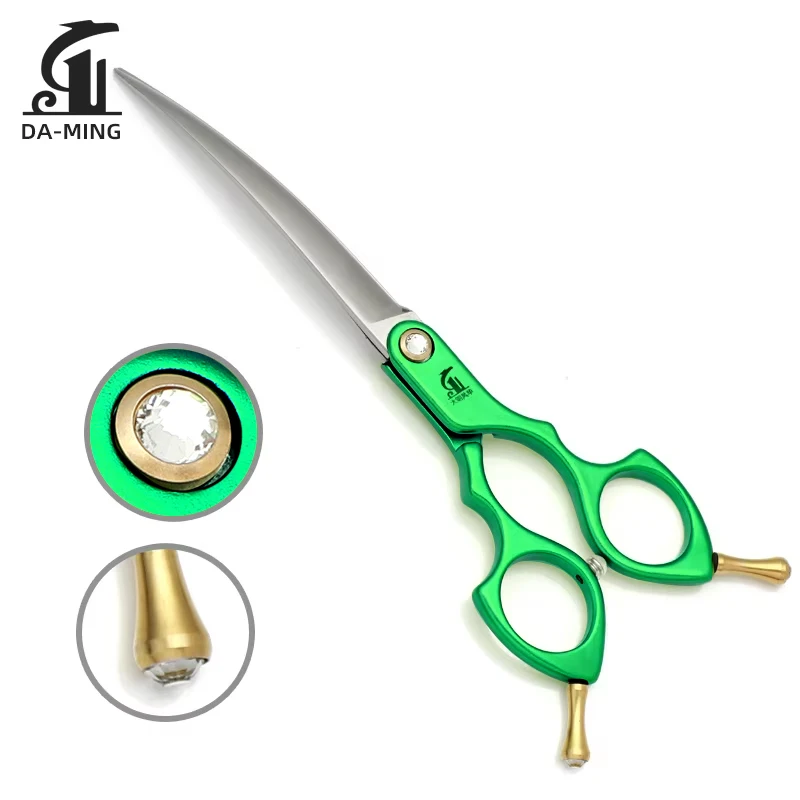 Pet Grooming Stainless Steel Split Scissors Precision Trimming Small Curved 6.5 Inch Dog Groomers Ultra-light
