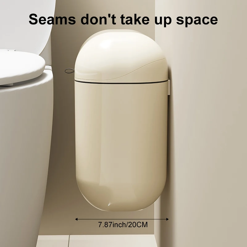 Wall-mounted trash can household large capacity high appearance level kitchen toilet with a cover waterproof crack dustbin