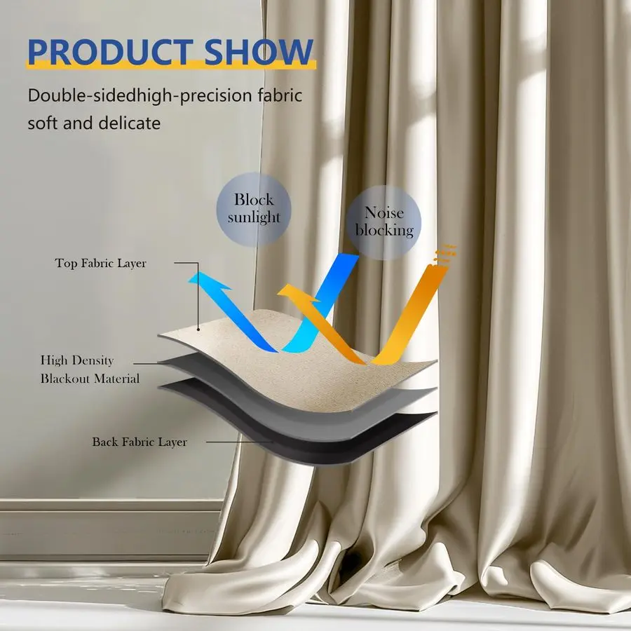 Divisor de cortina blackout, cortinas divisórias de parede, painéis de tela para salas de estar, quarto, escritório, separação de partição de privacidade