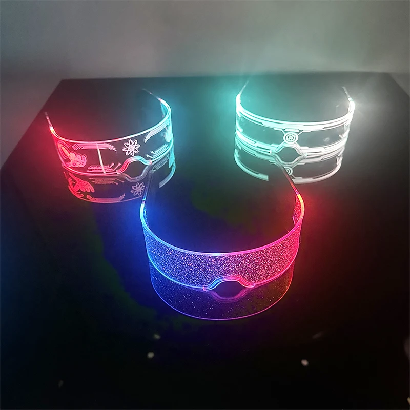 New Colorful LED Glasses Women Men Decor Eyewear Luminous Party Glasses Glowing For  Rave Night Club Bar  Dancing Party