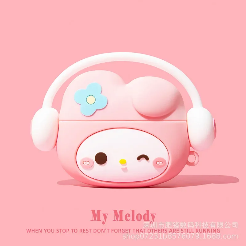 Sanrio-carcasa protectora de Airpods My Melody, Hello Kitty, Kawaii, Apple Wireless Bluetooth Earphone1 2 3 Pro, funda para niñas, regalos