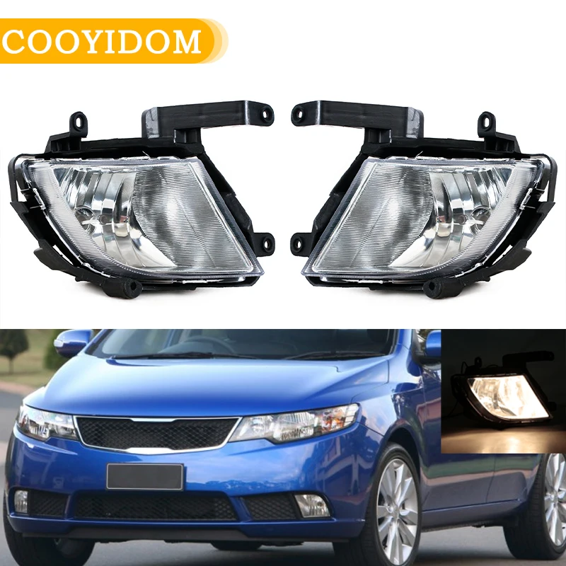 

Car Front Bumper Fog Light For KIA Cerato TD 5 Door 2009 2010 2011-2013 Fog Lamp Driving lamp Fog Lights 92201-1M010 92202-1M010