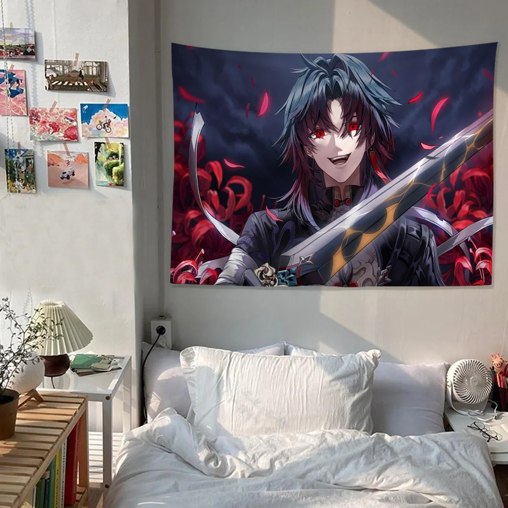 

Honkai Star Rail Blade Tapestry Anime Tapestry Hanging Tarot Hippie Wall Rugs Dorm Wall Hanging Sheets