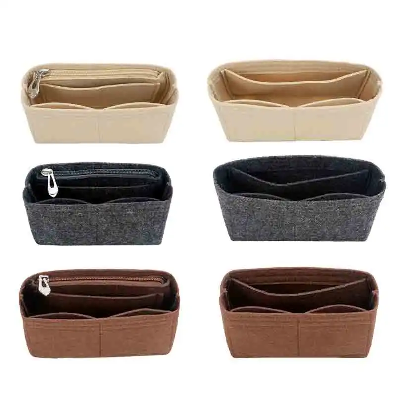 Trendy Felt Insert Bag Organizer Makeup Organizers Liner Perfect for Brand Women's Handbags Cosmetic Bags Bag Accesories