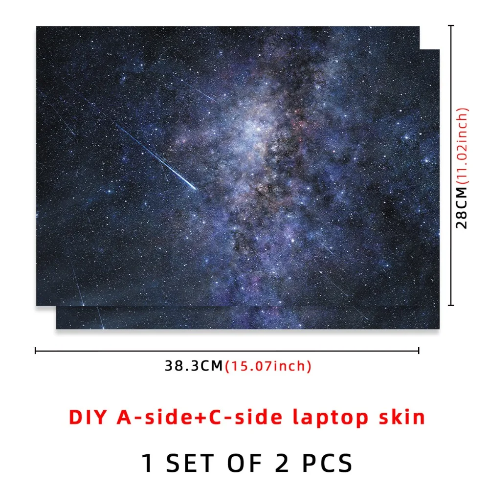 DIY 15inch Laptop Stickers Skins A+C Side Scratch-proof Notebook Computer Cover Skin PVC for Macbook /HP / Dell / Lenovo / Acer