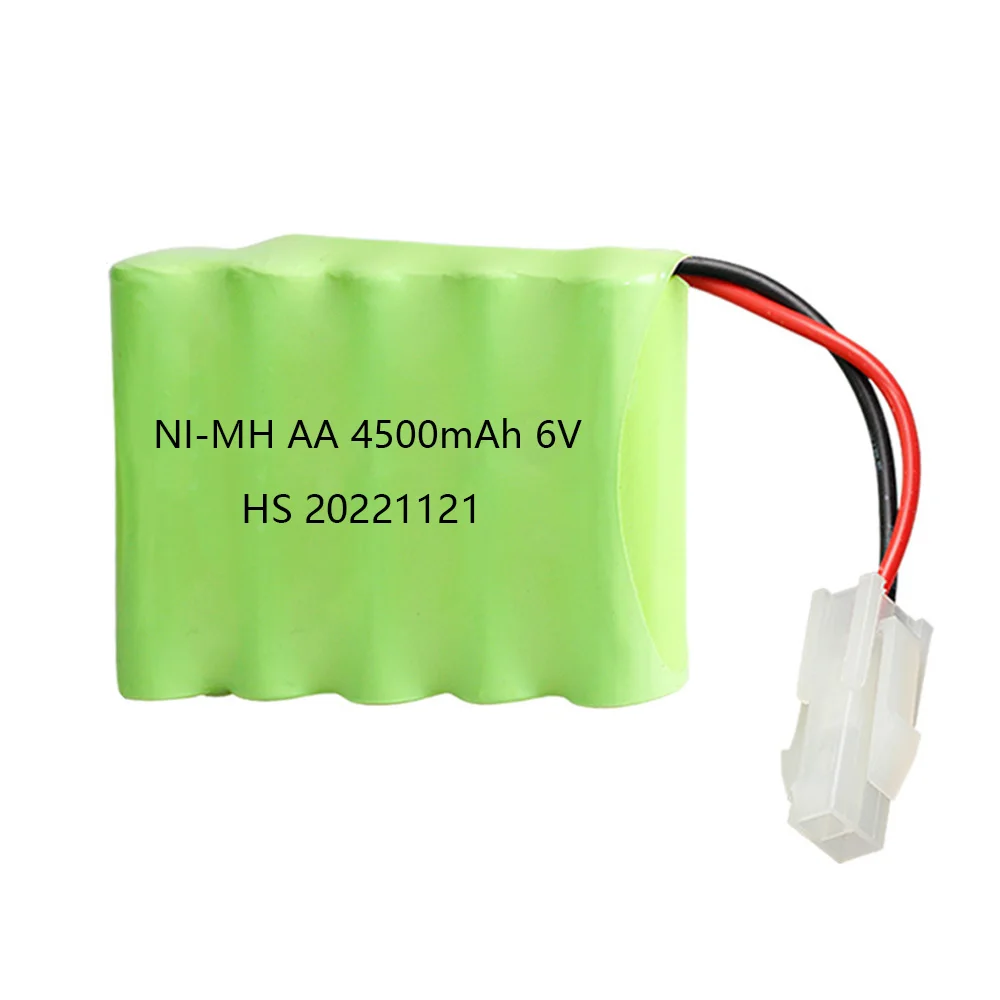 Upgrade 6v 4500mah NiMH Battery For Rc Toy Cars Tank Truck Robots Guns Boats Parts AA Ni-MH 6v Rechargeable Battery Pack 3500mAh