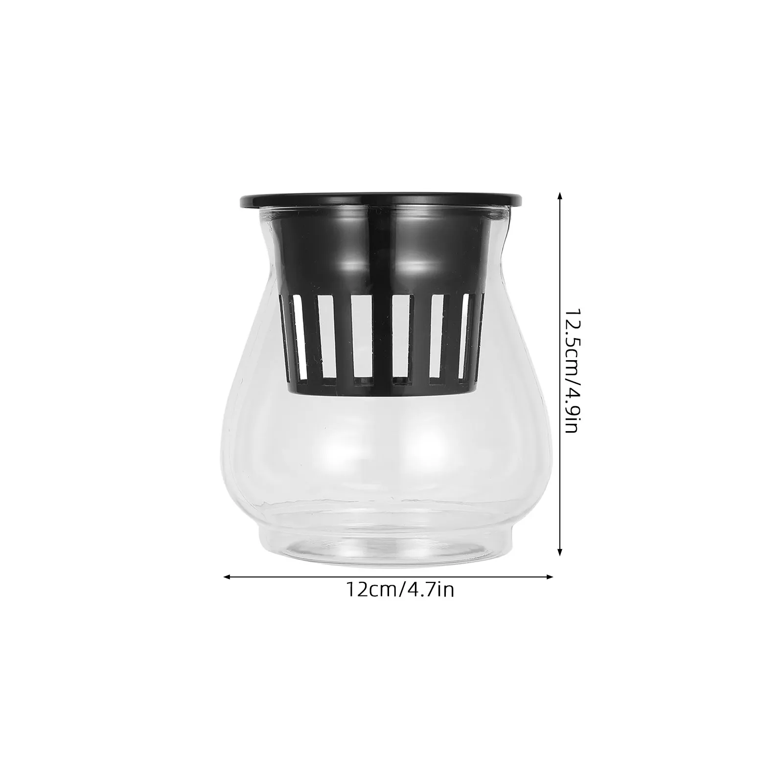 2Pcs Hydroponic Small Betta Fish Bowl Planter Desktop Ecological Bottle Aquarium Fish Tank Office Table Decor 4.9x4.7 Inch