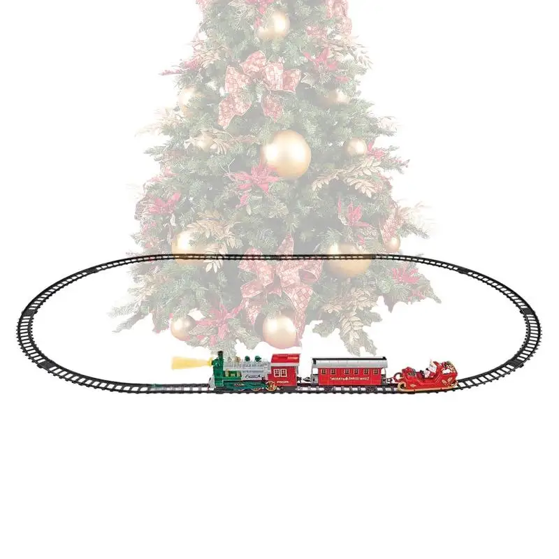 

Train Set For Christmas Realistic Light & Sound Train Set Train Track Toy Under The Tree Electric Train Toys For Children Boys