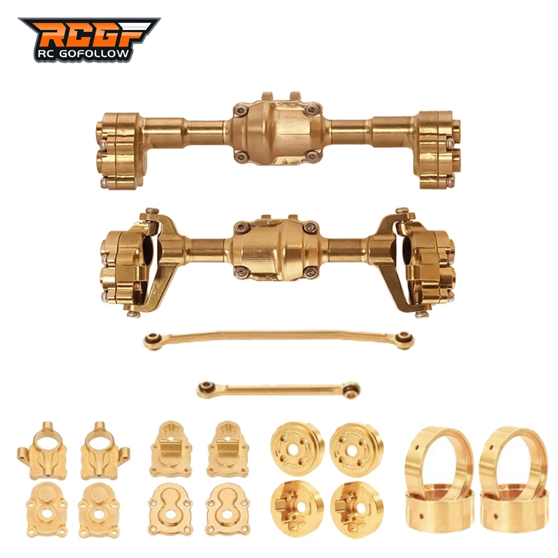 

RCGOFOLLOW Brass Portal Axle Housing Steering Group Counterweights Outer Cover for 1/24 FMS FCX18 FCX24 Crawler Buggy Car Parts