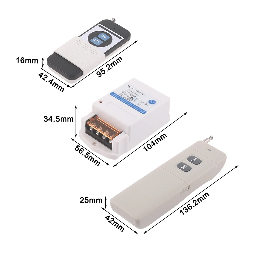 Wireless Remote Control Switch 30A 220v 1000M 3000M 5000M Remote Control for Electric Gate Light water pump Receiver Transmitter