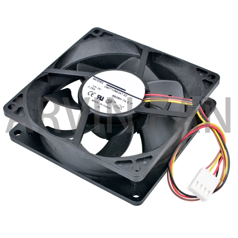 Brand New Original U92T12MUA7-52 9cm 9025 92x92x25mm 92mm Fan 12V 0.25A 4 Line Pwm Computer Chassis CPU Cooling Fan