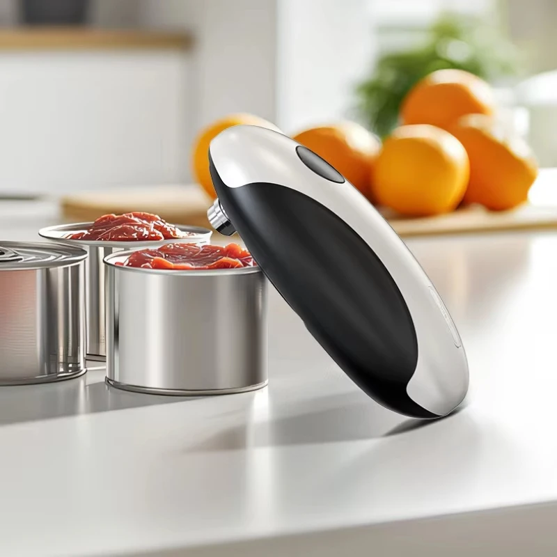 

Hands-Free Easy Pull One Touch Tin Can Opener Electric Can Automatic Jar Portable Rechargeable Kitchen Can