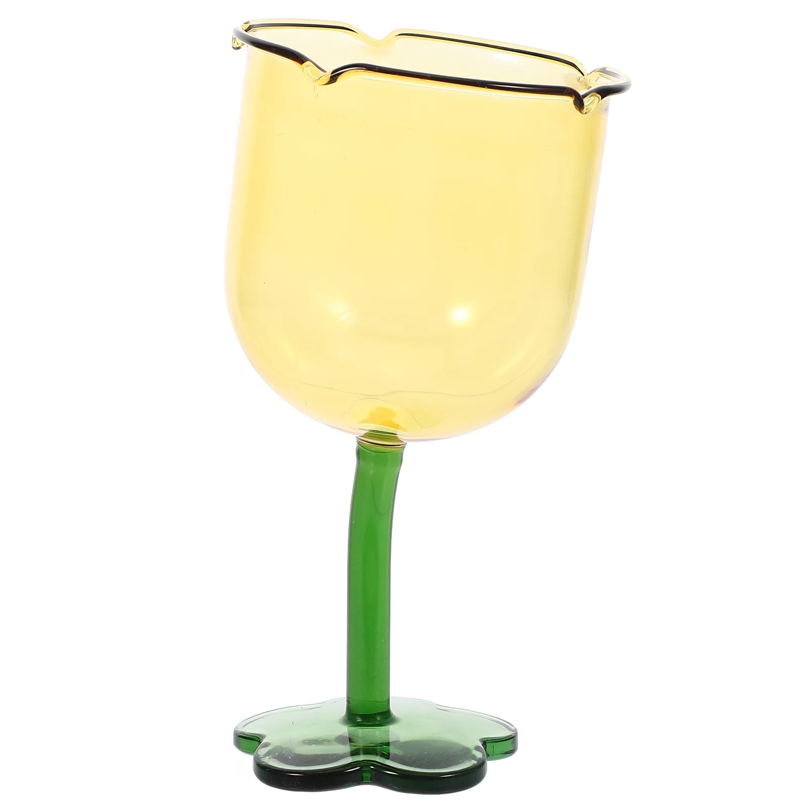 

Glass Flower Shape Wine Cup Creative Tall Goblet Cocktail Red Wine Drinkware Reusable Decorative Glass Cups