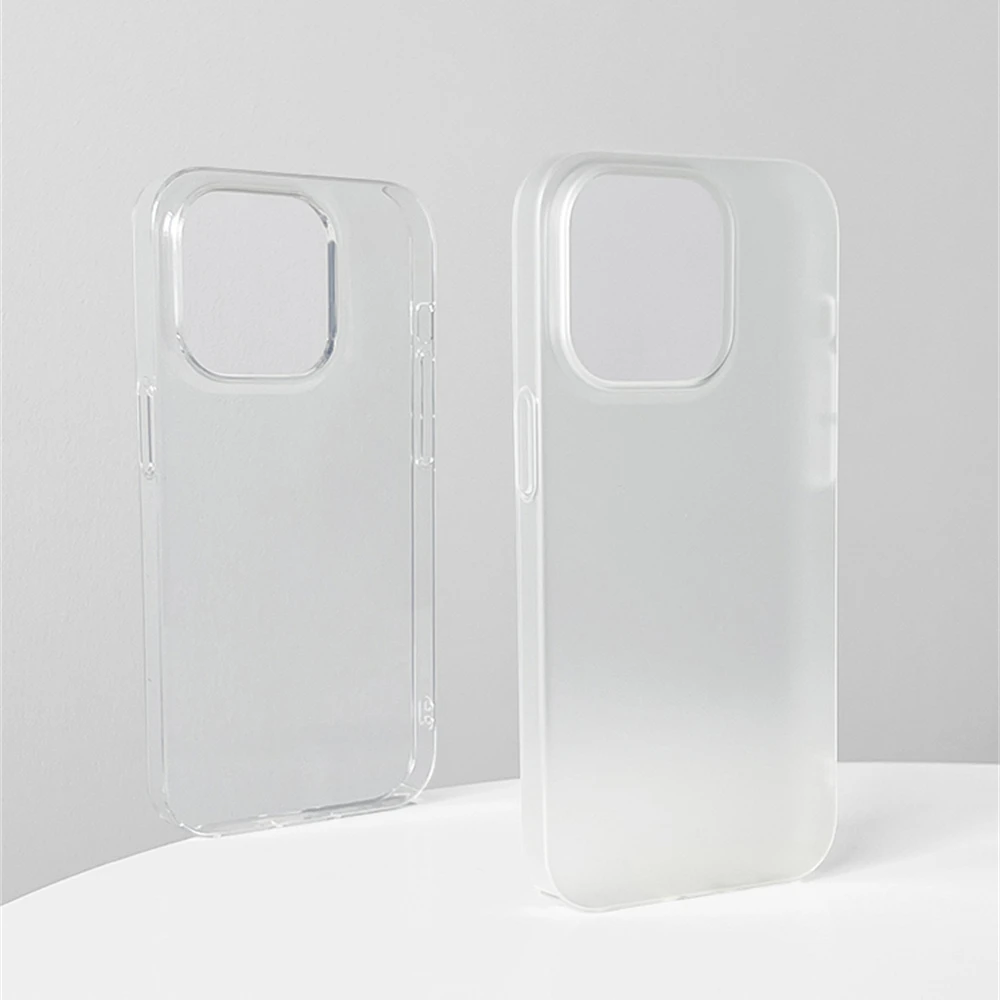 0.7 MM Ultra Thin Sand Blasting Frosted Matte Hard PC Case For iPhone 17 16 Pro Max 15 14 Plus 13 12 Simple Transparent HD Cover - náhled 6