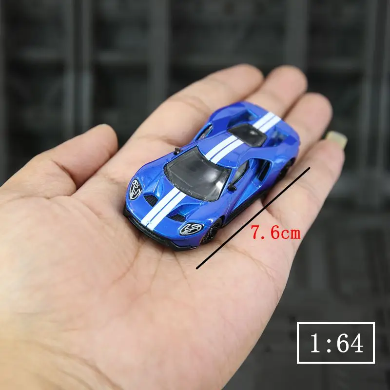 

CCA 1:64 simulation Ford GT2017 alloy rally car model supercar ornament static mini small size gift
