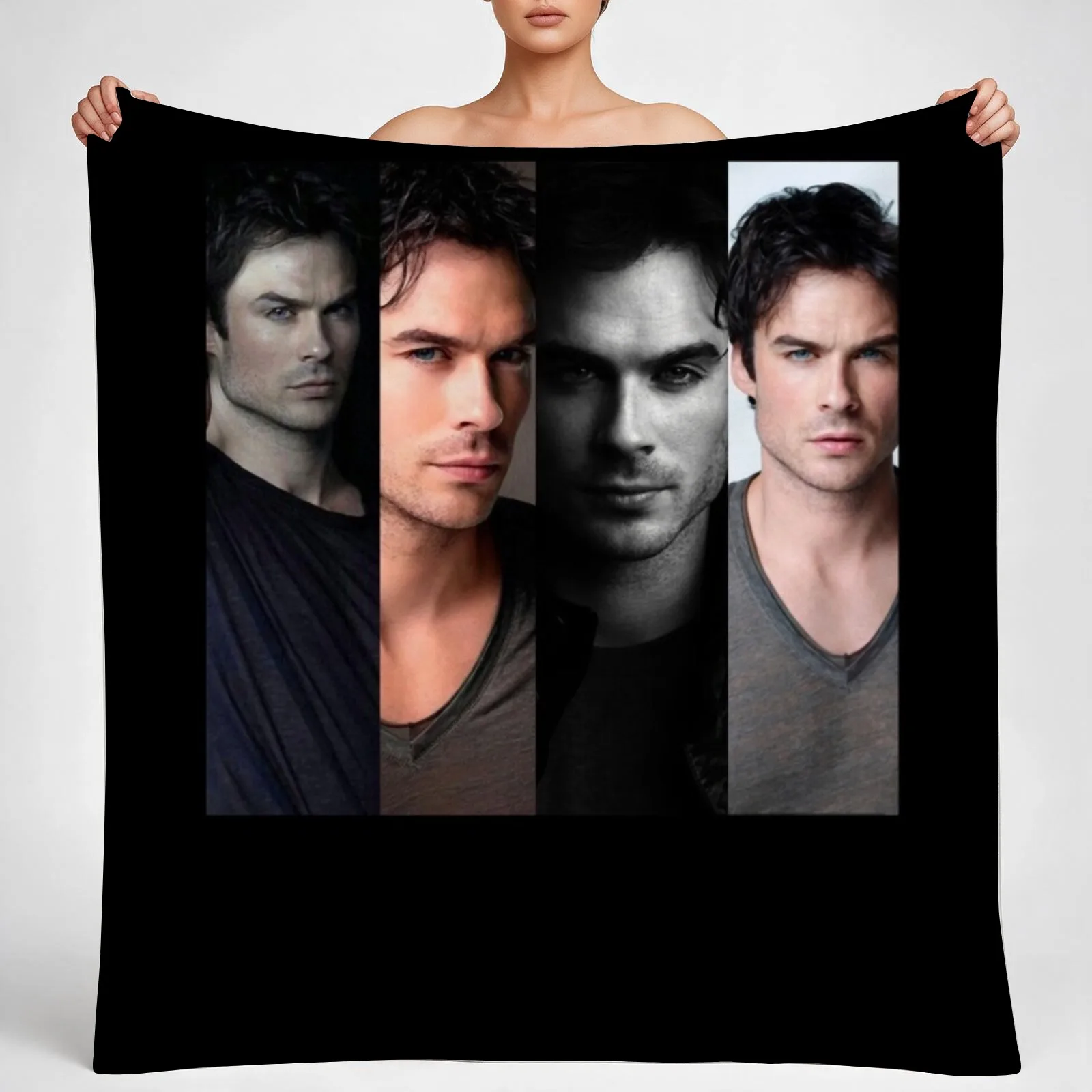ian somerhalder (4) Throw Blanket couch cozy soft plush fuzzy picnic outdoor blanket