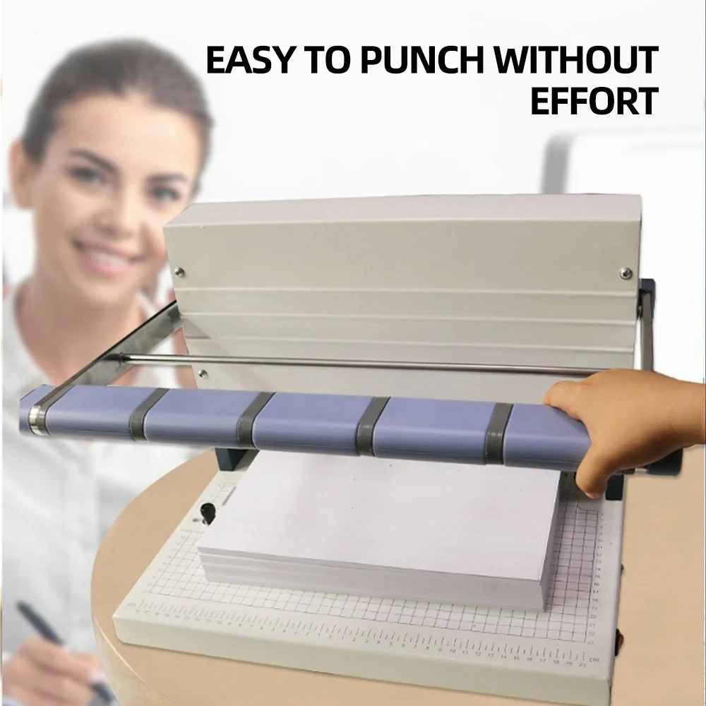 XD-S40 3-Hole Electric File Punching Machine 4cm Thickness 3/4/5mm Aperture Paper Binding Punching Machine For Office Document
