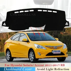 Dashboard Cover Protective Pad for Hyundai Solaris Accent 2011~2017 RB Car Accessories Dash Board Sunshade Carpet 2014 2015 2016