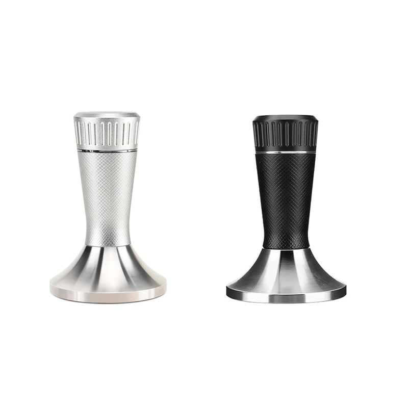 53.3Mm Espresso Tamper, 2-In-1 Premium Barista Coffee Tamper & WDT Tool, Stainless Steel Base Tamper Silver Durable Easy Install