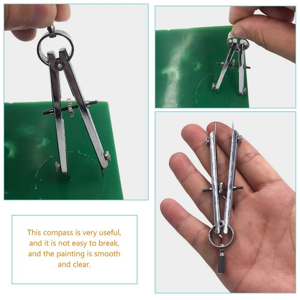Stainless Steel Compass For Industrial Design Drawing Art Student Precision Drafting Tool Students Designers