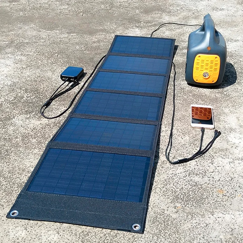 Panel Solar de 1000W, salida USB portátil con bolsa plegable + CC, cargador Solar para exteriores, fuente de alimentación para el hogar, generador de energía para teléfono móvil