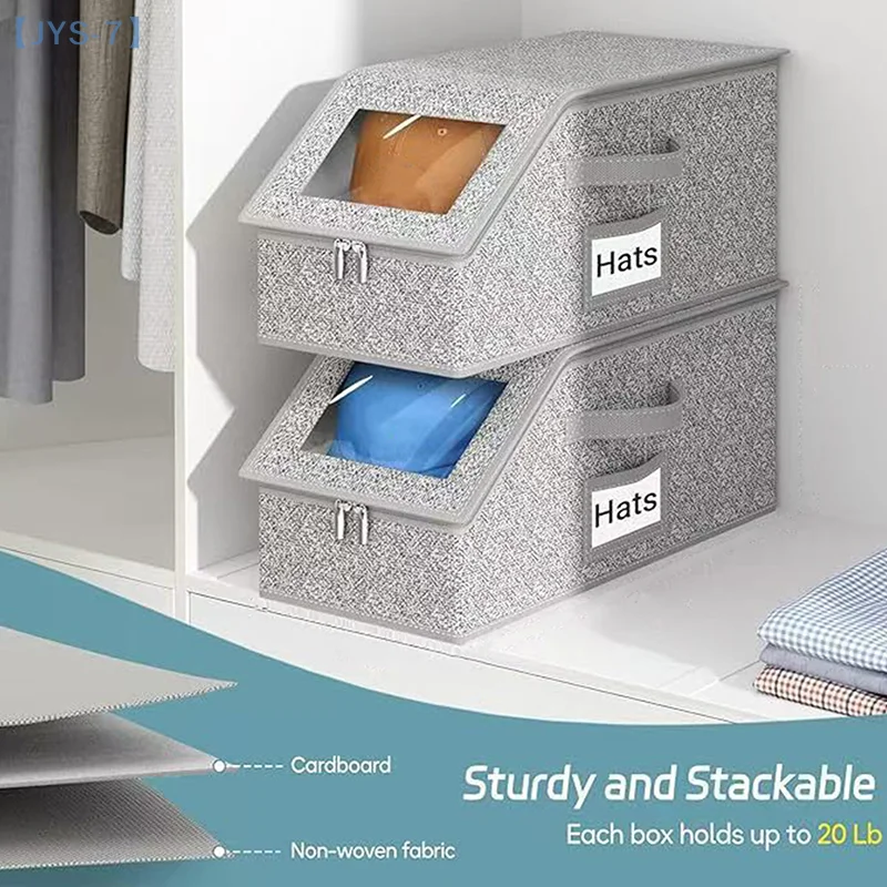 Foldable Zipper Baseball Cap Storage Box Large Capacity Non-woven Dustproof Storage Box Hat Storage Box