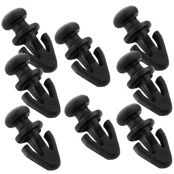 10pcs Car Fasteners For Lower Rubber Weatherstrip Gasket Seal Rivets Door Trim Clips Fiesta Mondeo Black