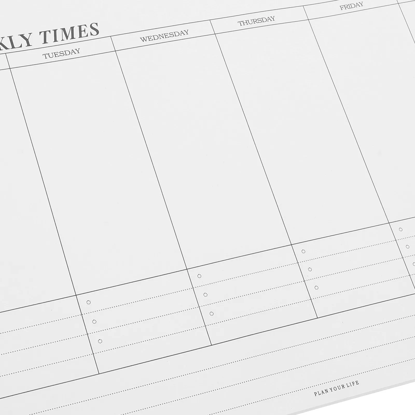 Blank Weekly Planner Notepad Undated Calendar Task Organizer for Home Office School Weekly Goal Setting Memo Pad Tear Off Sheets