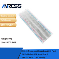 MB102 Transparent Breadboard 830 Point DIY Solderless PCB Bread Board MB-102 MB102 Test Develop