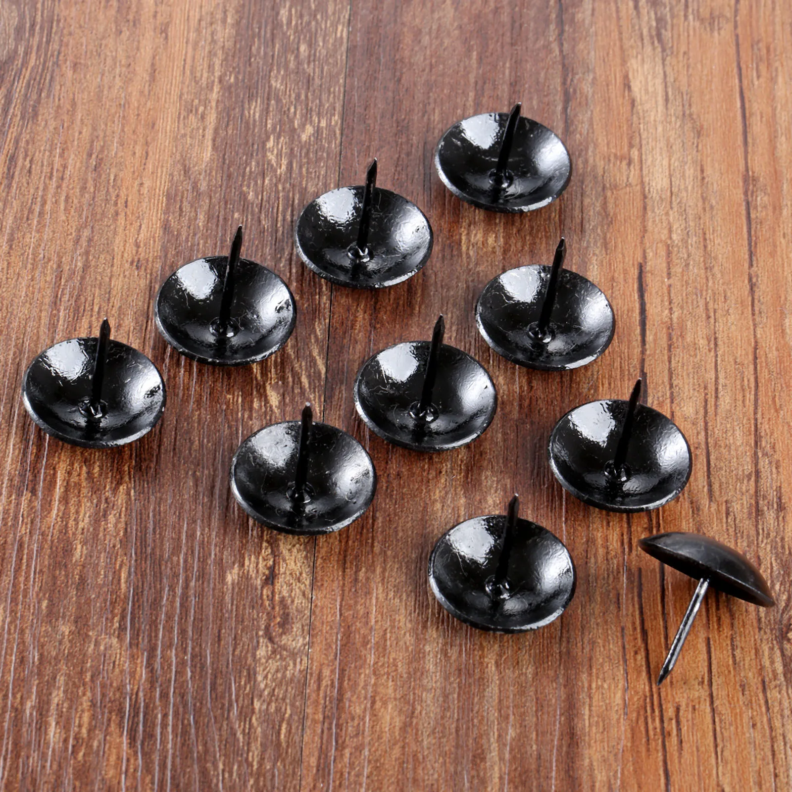 DRELD 20 Chiếc 25Mm Cổ Đen Bọc Móng Tay Phụ Kiện Nội Thất Trang Sức Hộp Gỗ Sofa Trang Trí Độ Bám Bông Pushpin Doornail